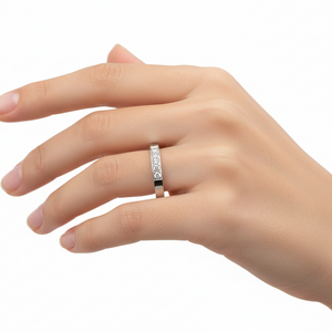 White Gold Channel-set Diamond Band 14k