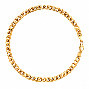 18K Yellow Gold Curb Chain Bracelet
