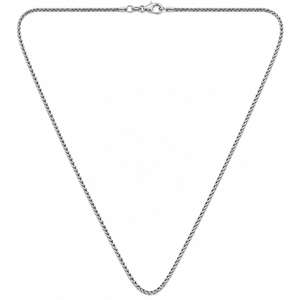 14K White Gold Wheat Chain Necklace
