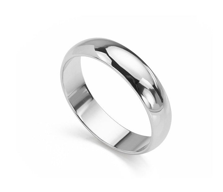 925 Sterling Silver Half Dome Ring 4mm