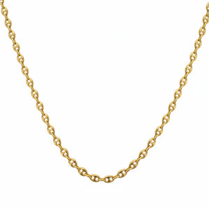 14K Yellow Gold Puffed Anchor Link Chain 20"