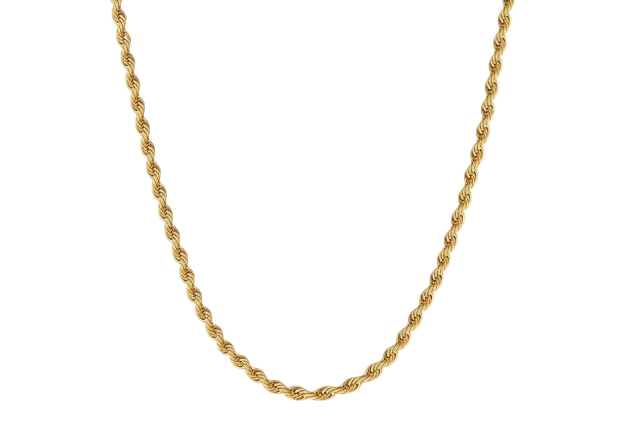 18K Yellow Gold Rope Chain 20" 9.26gr