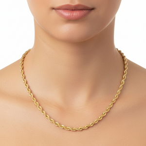 18K Yellow Gold Rope Chain 20" 9.26gr