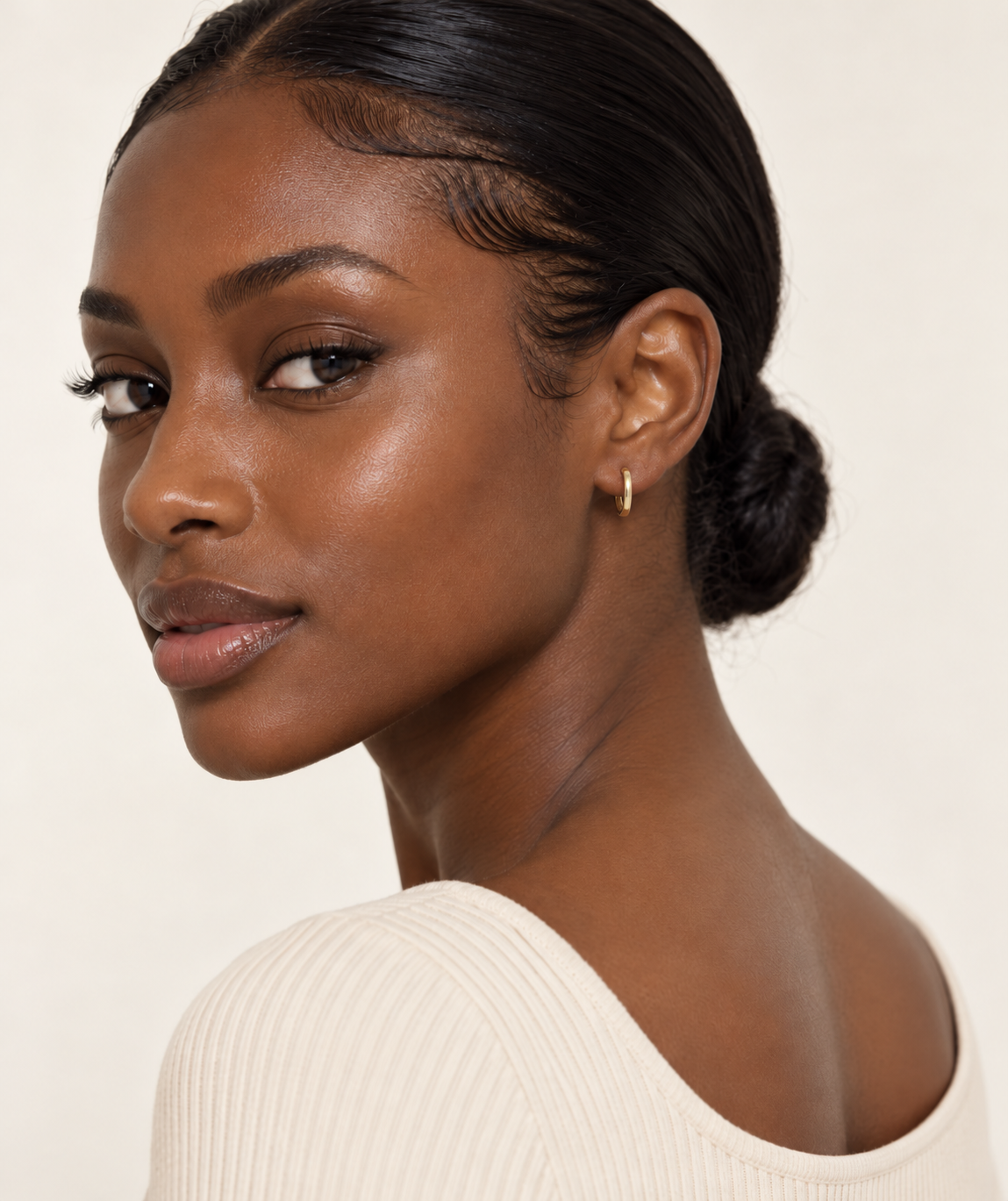 925 Sterling Silver Gold Plated Huggie Hoop Earrings