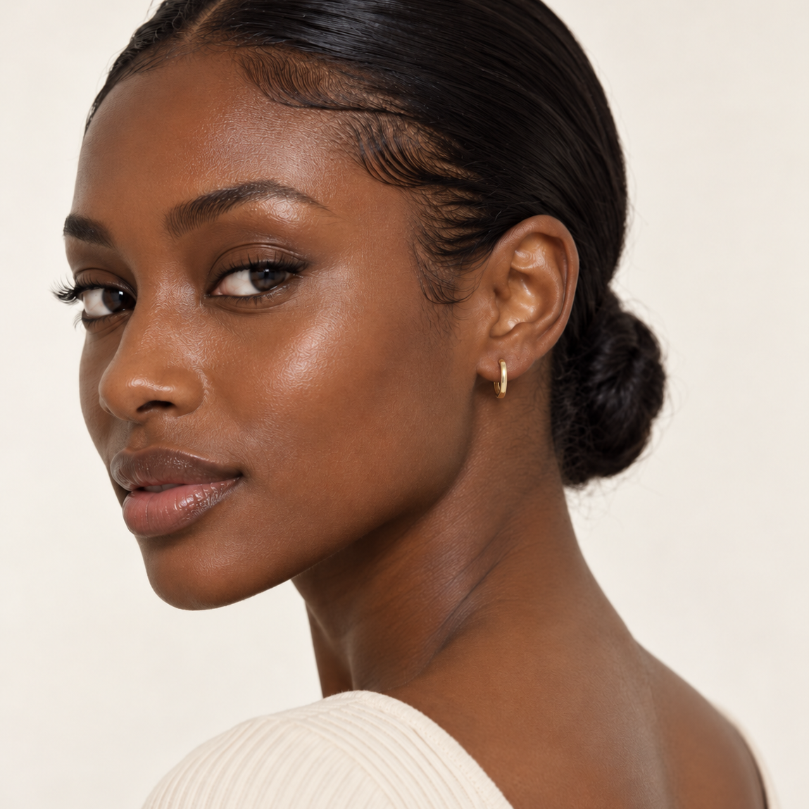 925 Sterling Silver Gold Plated Huggie Hoop Earrings
