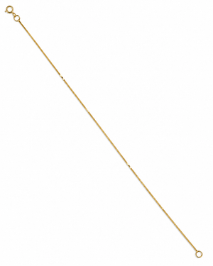 18K Yellow Gold Box Chain Anklet 0.63mm