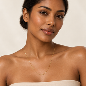 18K Yellow Gold Rolo links Chain Necklace