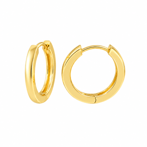 925 Sterling Silver Gold Plated Huggie Hoop Earrings