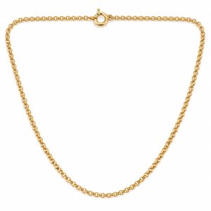 18K Yellow Gold Rolo Chain Necklace