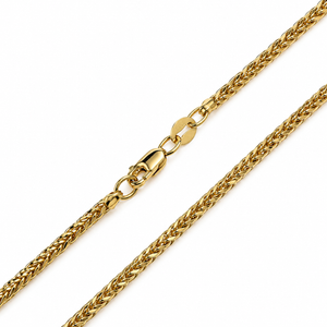 18K Yellow Gold Wheat Chain Necklace