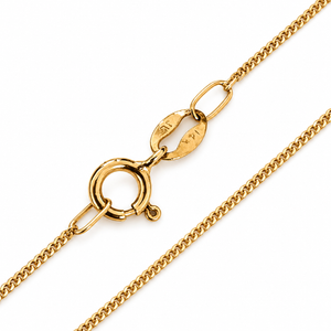 14K Yellow Gold Curb Chain Necklace