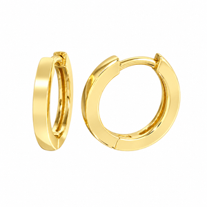 925 Sterling Silver Gold Plated Huggie Hoop Earrings