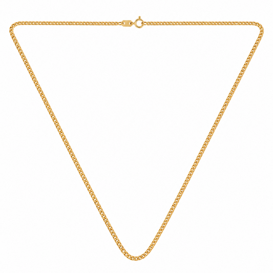 18K Yellow Gold Curb Chain Necklace