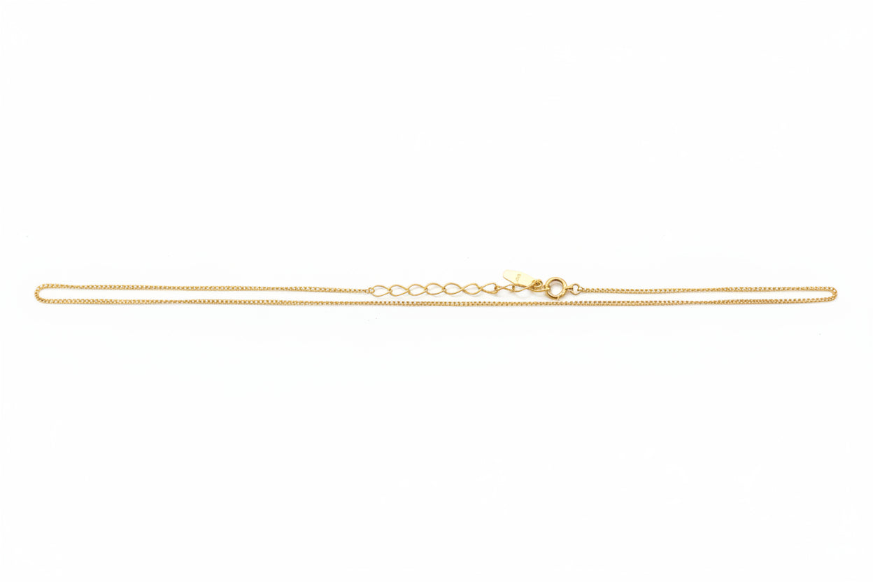 18K Yellow Gold Simple Linked Chain with Extensions. 2.4 gr 16"