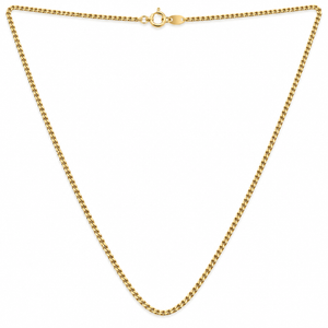18K Yellow Gold Curb Chain Necklace