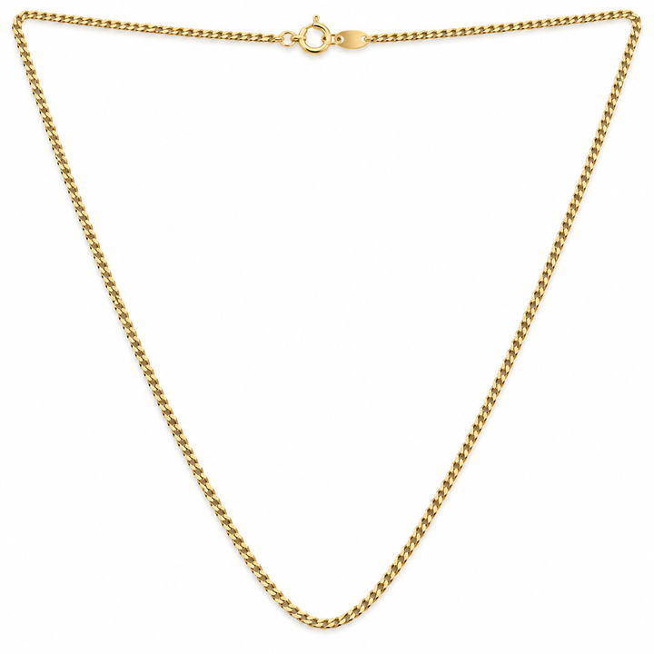 18K Yellow Gold Curb Chain Necklace