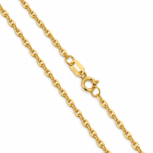 18K Gold Anchor Link Chain Necklace