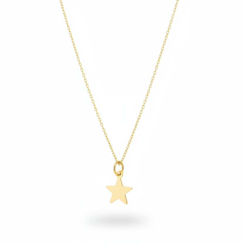 Yellow Gold Star Kids Pendant 18k