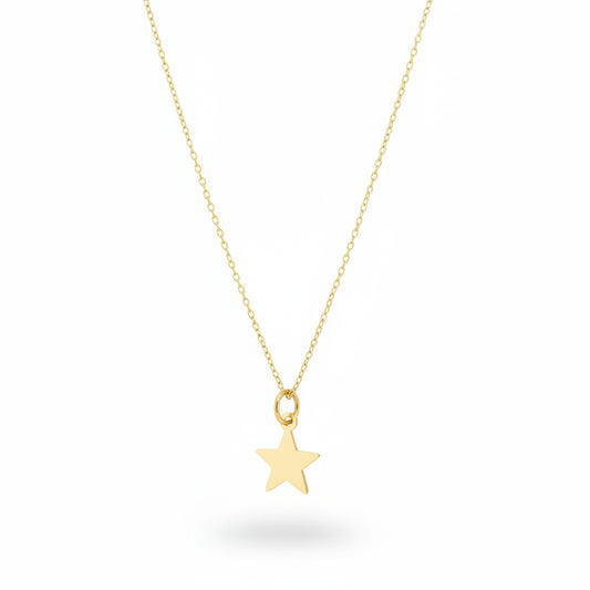 Yellow Gold Star Kids Pendant 18k