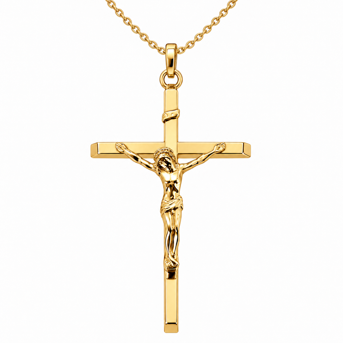 10K Yellow Gold Crucifix Pendant