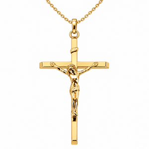 10K Yellow Gold Crucifix Pendant