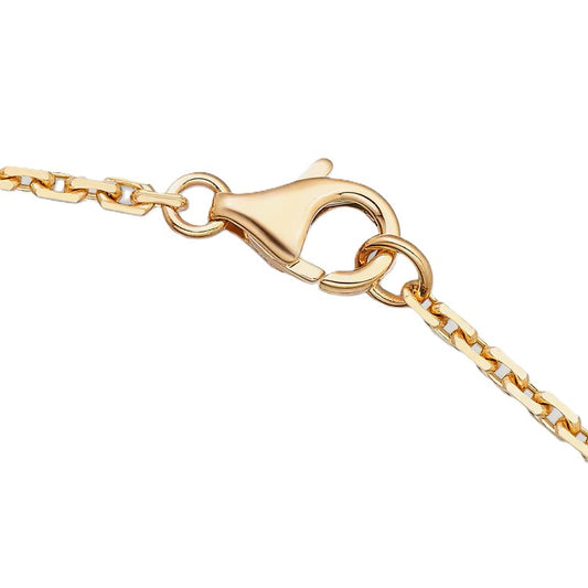 Yellow Gold Necklace with Two Rings Together, 18k,4.36 gr