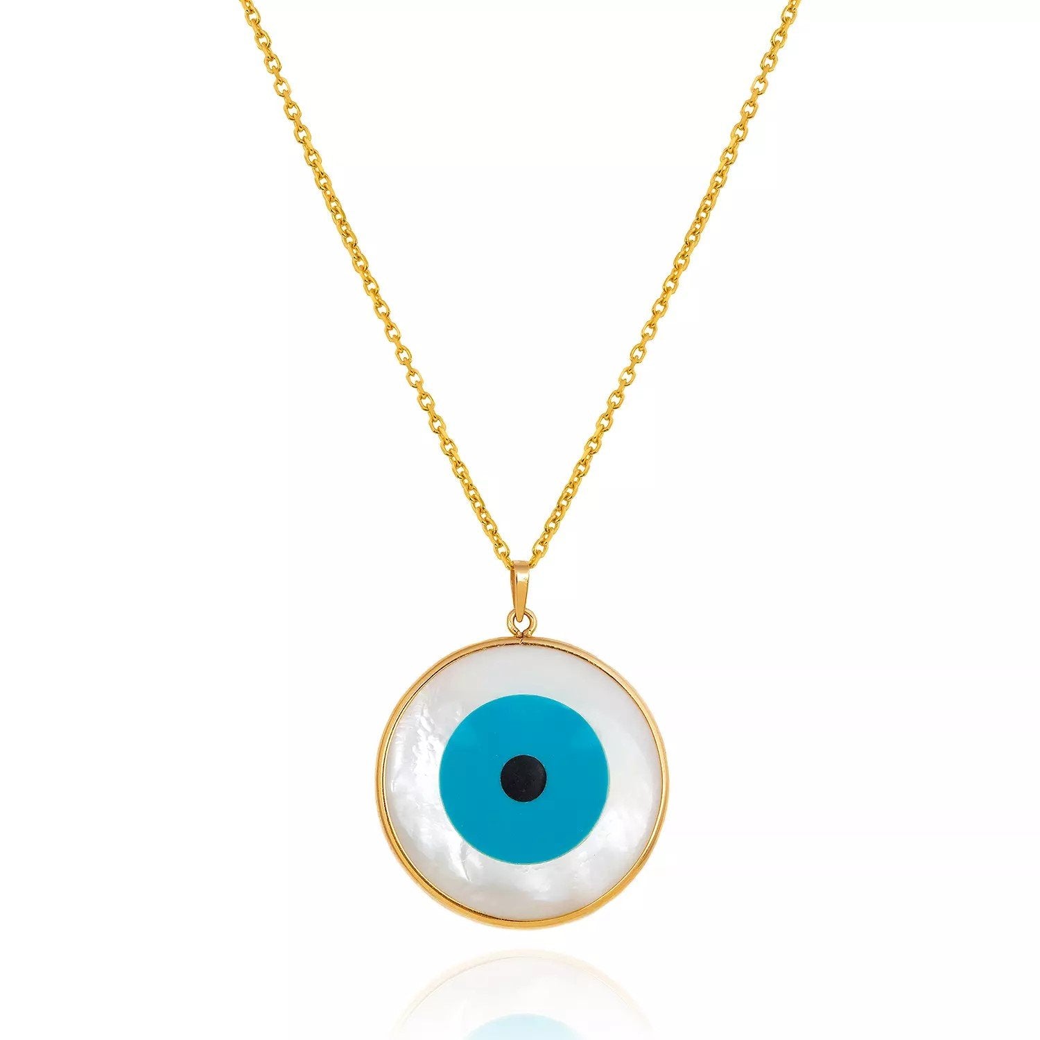 Yellow Gold Big Evil Eye Pendent, 18k, 1.4gr, Chain is not Included.