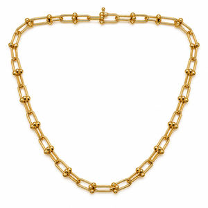 18K Yellow Gold Oval Link Chain Necklace