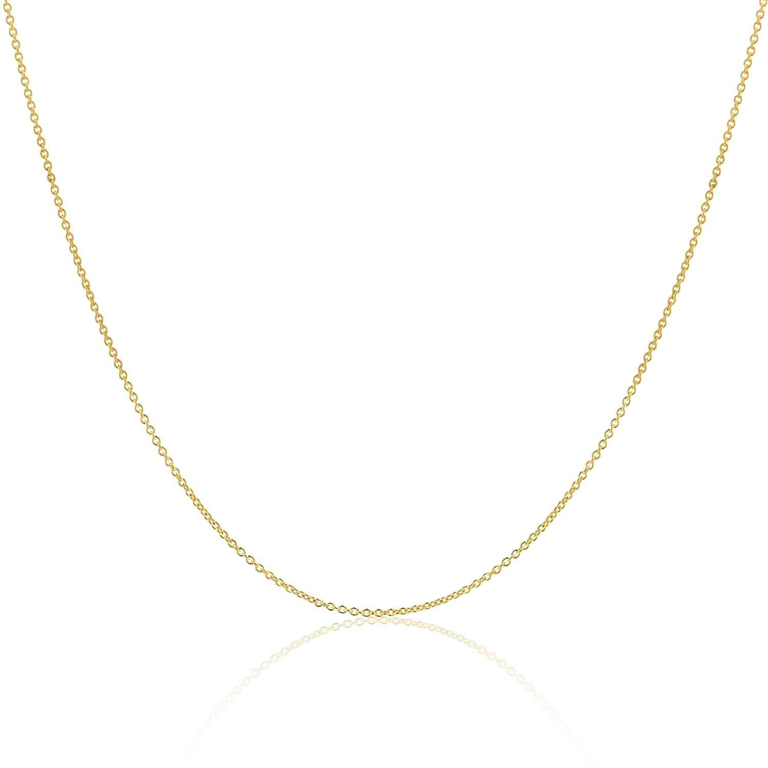 Yellow Gold Cable Link Chain 18k 16 inches