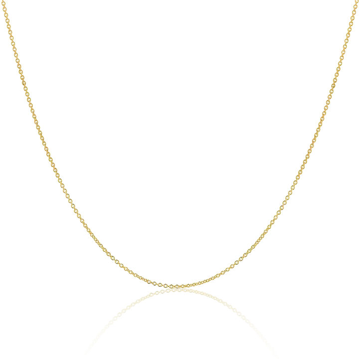 18K Yellow Gold Cable Link Chain 16"