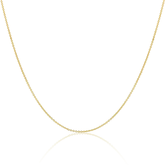 Yellow Gold Cable Link Chain 18k 20 Inches