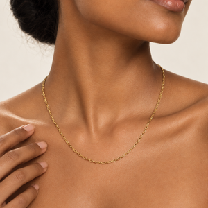 18K Yellow Gold Anchor Chain Necklace