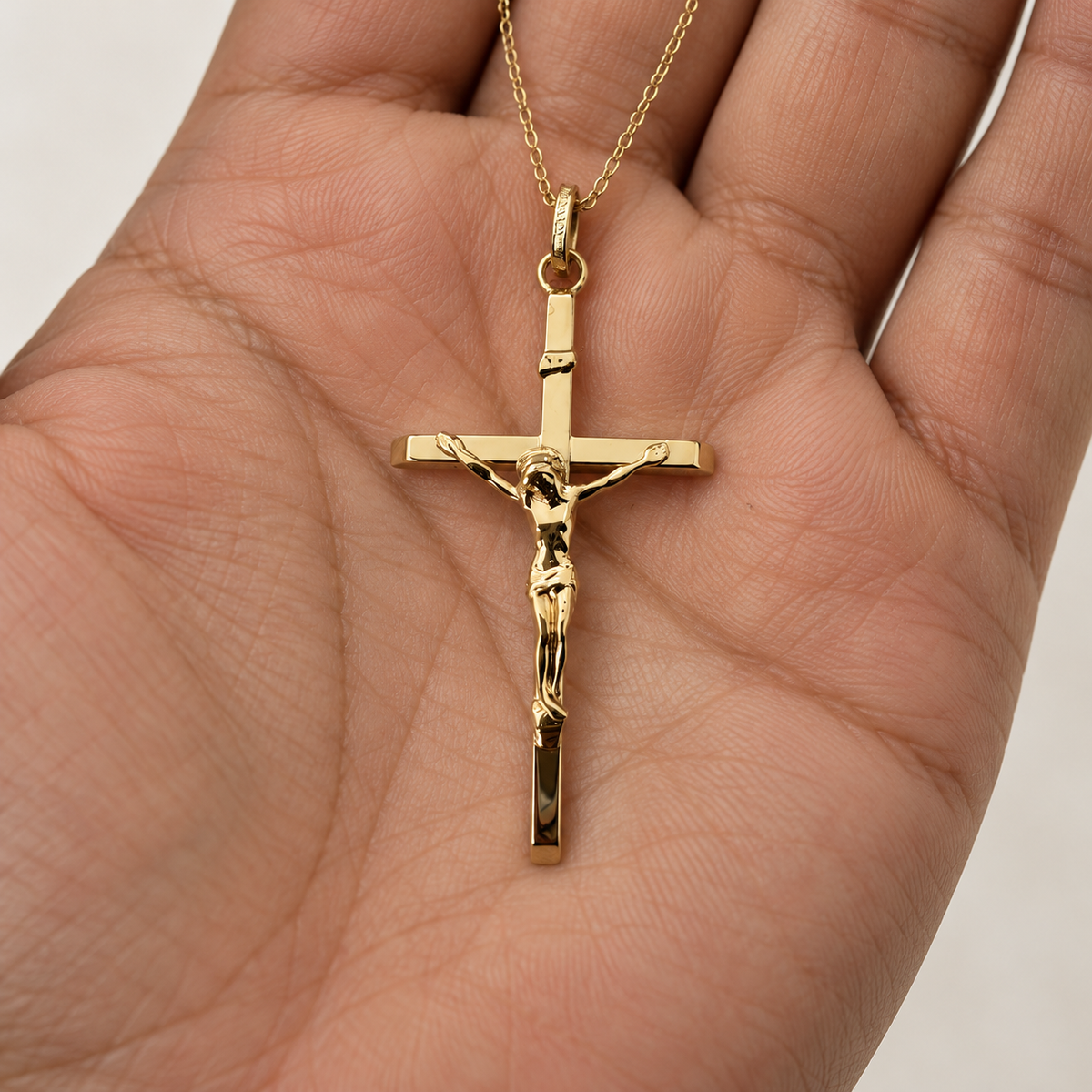 10K Yellow Gold Crucifix Pendant