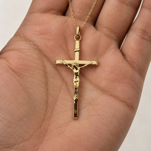 10K Yellow Gold Crucifix Pendant