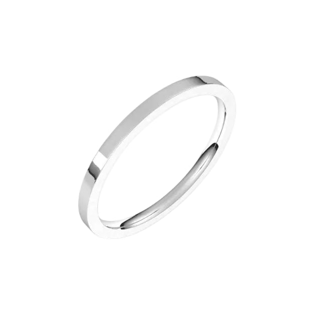 Sterling Silver Half Dome Flat Thin Ring Size 12