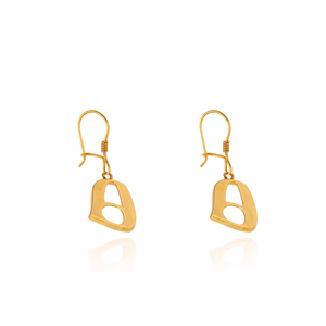 Yellow Gold Dangling Earring Hich Design 18k 2.44gr