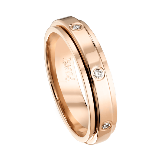 18K Piaget Possession Ring Rose Gold Set with 7 brilliant – cut diamonds (TDW: 0.13ct) – Resale