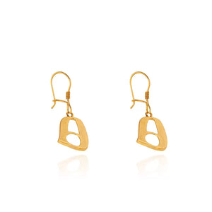 Yellow Gold Dangling Earring Hich Design 18k 2.44gr