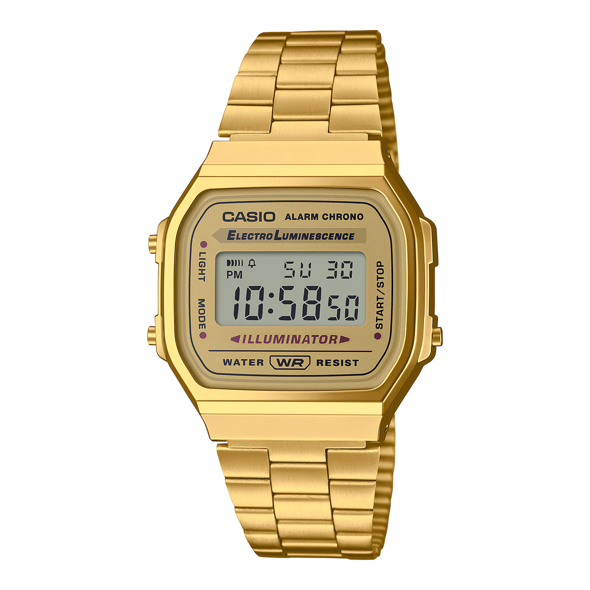 Casio Vintage Gold-Tone Digital Watch A168WG-9