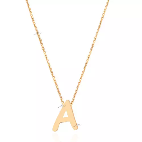 Yellow Gold Initial A Necklace, 18k, 2.78gr