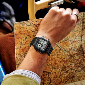 Resin Digital World Time Watch 45mm 100m Water Resistant