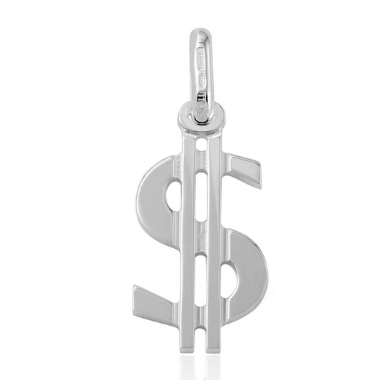 Sterling  Silver Dollar Sign Pendent, 925