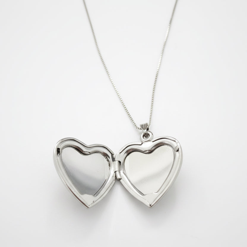 925 Sterling Silver “I Love You” Heart Locket Pendant