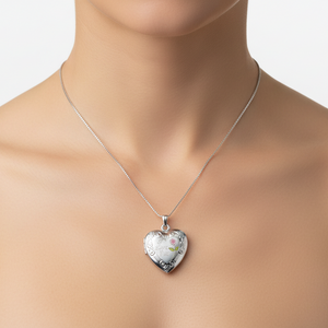 925 Sterling Silver “I Love You” Heart Locket Pendant