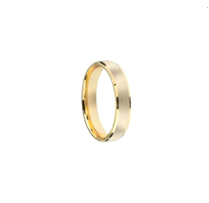14K Gold Beveled Wedding Band 3.6gr 3.8mm