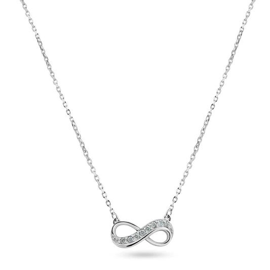 Silver Rhodium Plated Infinity Design Necklaces
