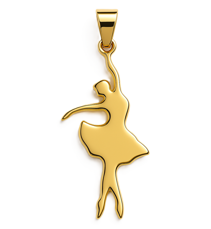 18K Yellow Gold Ballerina Pendant 1.81gr