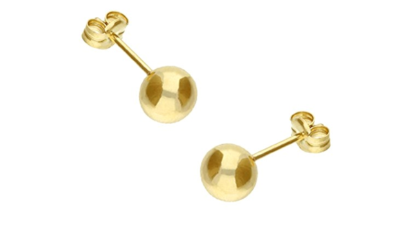 Yellow Gold  Ball Style Earrings, 14K, 3.8mm