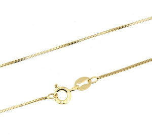 18k Yellow Gold Box Chain, 18 Inches
