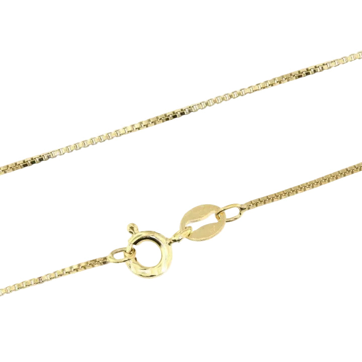 18k Yellow Gold Box Chain-0.8mm